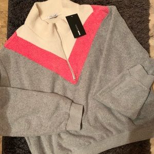 Daria Sweater Partial Zip(Midriff fit)